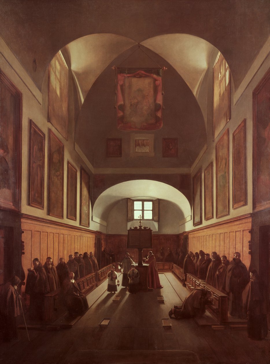 The Choir of the Capuchin Church, Rome by Francois Marius Granet