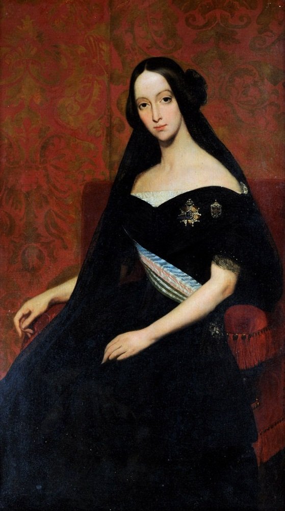 Portrait of the Princess of Joinville - D. Francisca de Braganca by Francois Rene Moreau