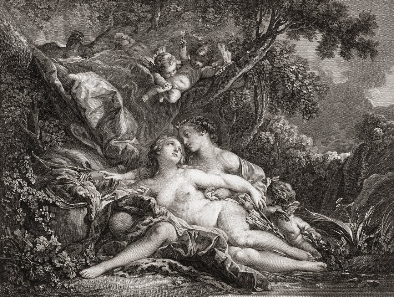 Jupiter and Callisto by Francois (after) Boucher
