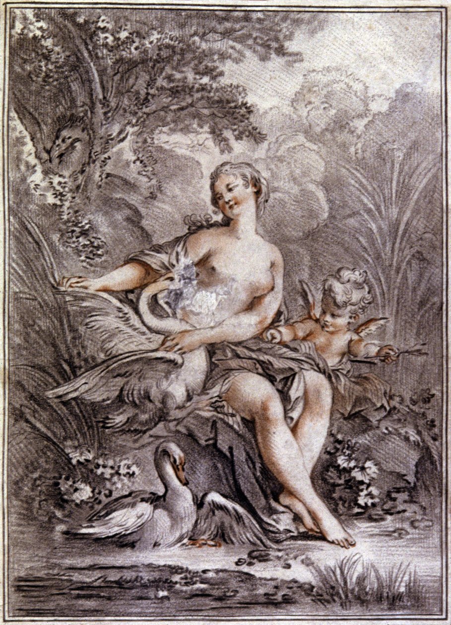 Leda and the Swan by Francois (after) Boucher
