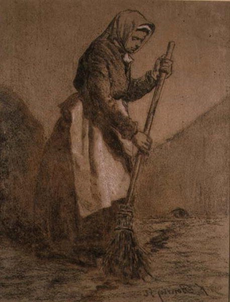 Woman Sweeping by François Bonvin