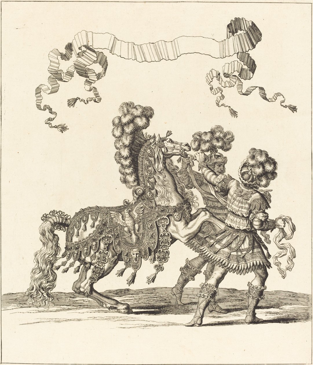Cheval de Main et Palfreniers Romains by Francois Chauveau