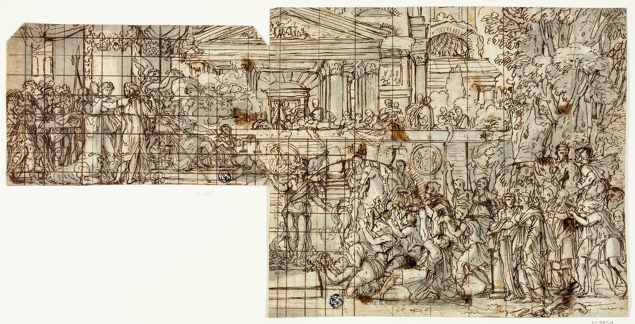 Mythological Scene: Triumph of Alexander by Francois Chauveau