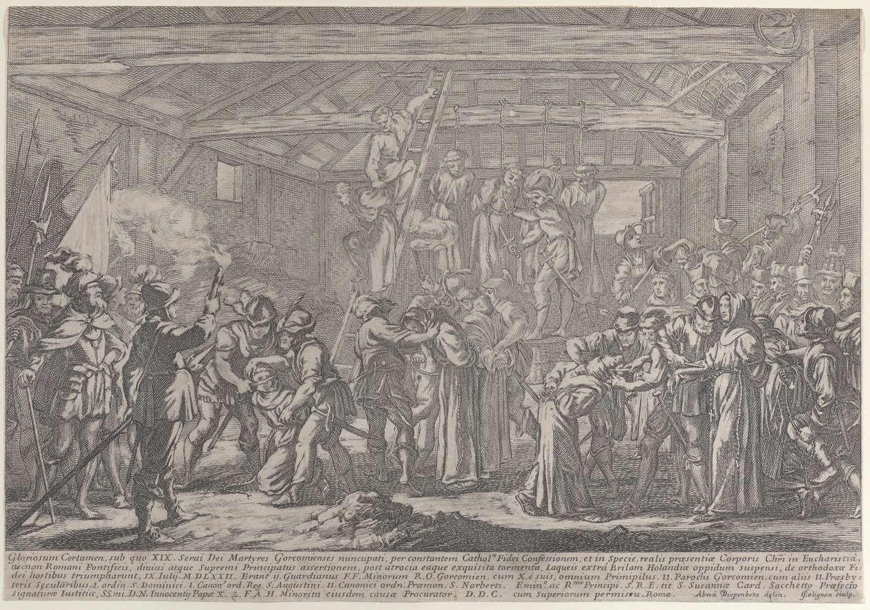 The Martyrs of Gorchum, 1630-87 by Francois Collignon