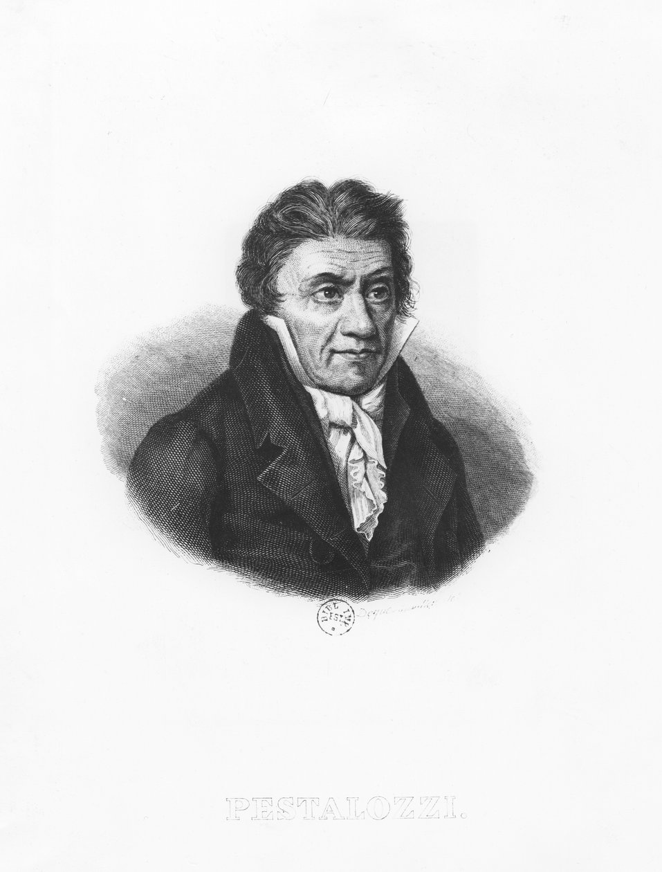 Portrait of Johann Heinrich Pestalozzi by Francois Dequevauviller