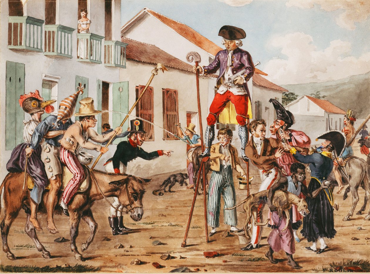 A Carnival Scene by Francois Desire Roulin
