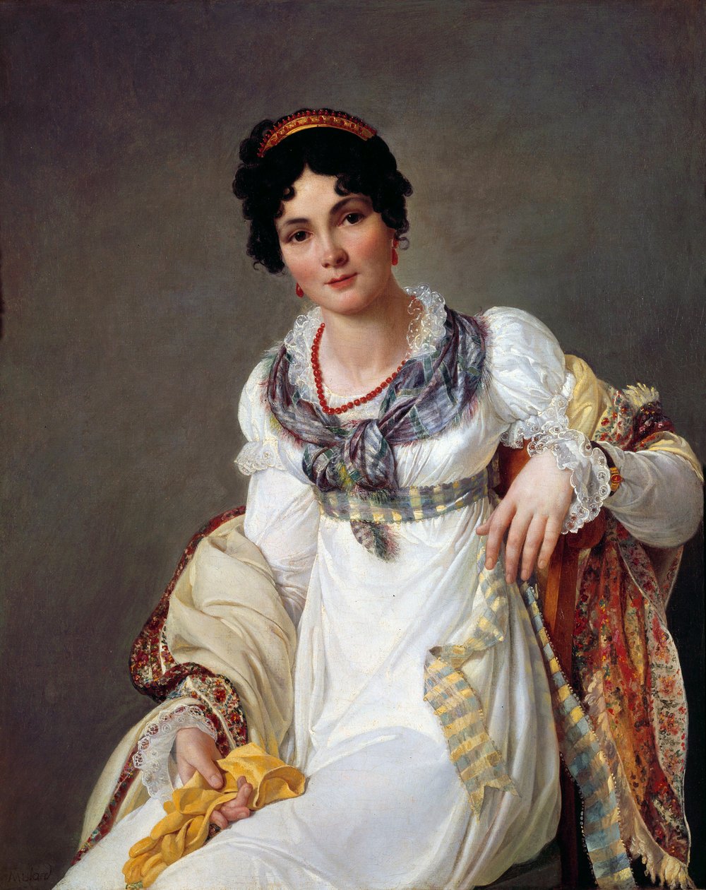 Portrait Of A Woman by Francois Henri Mulard