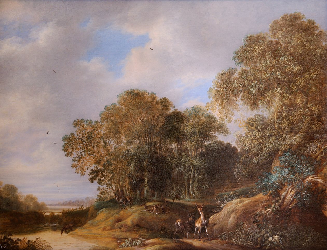 Landscape with Deer by Francois Knibbergen