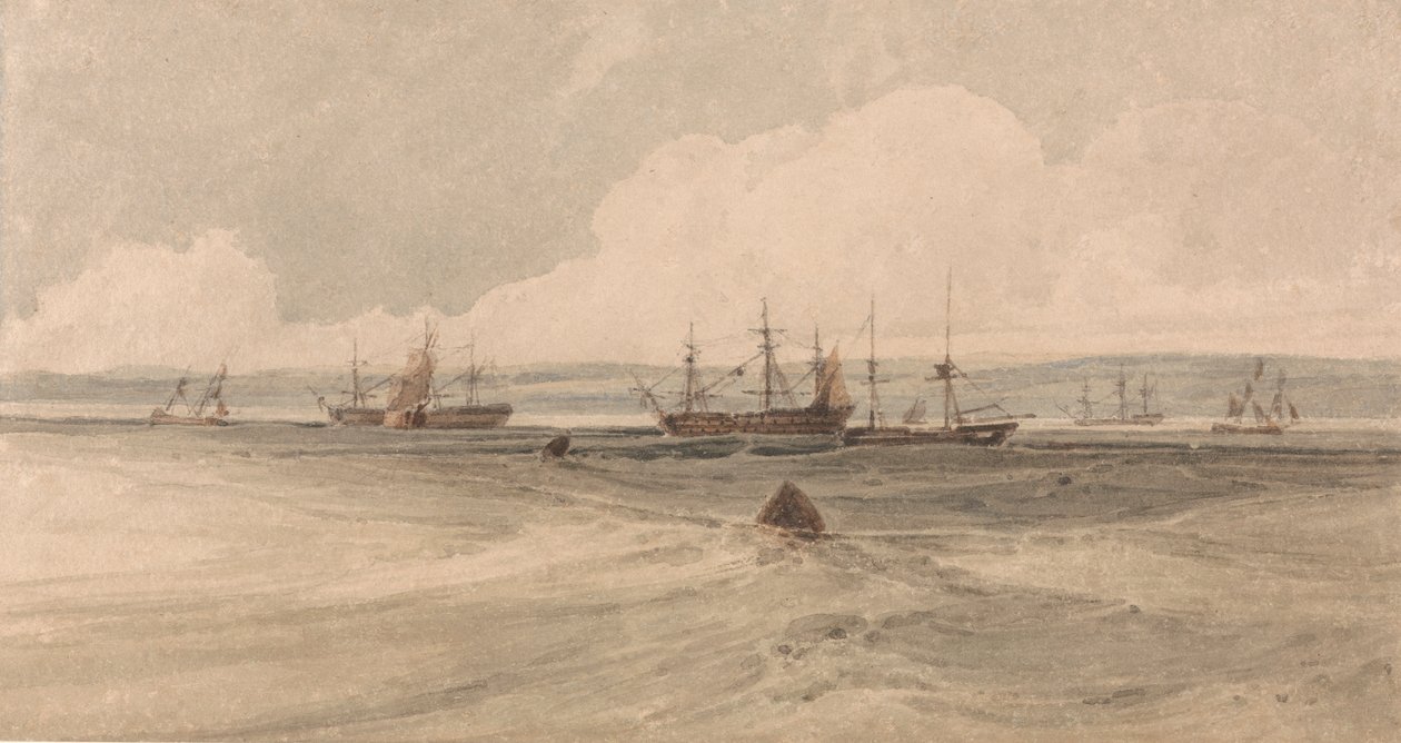 View of Sheerness by Francois Louis Thomas Francia