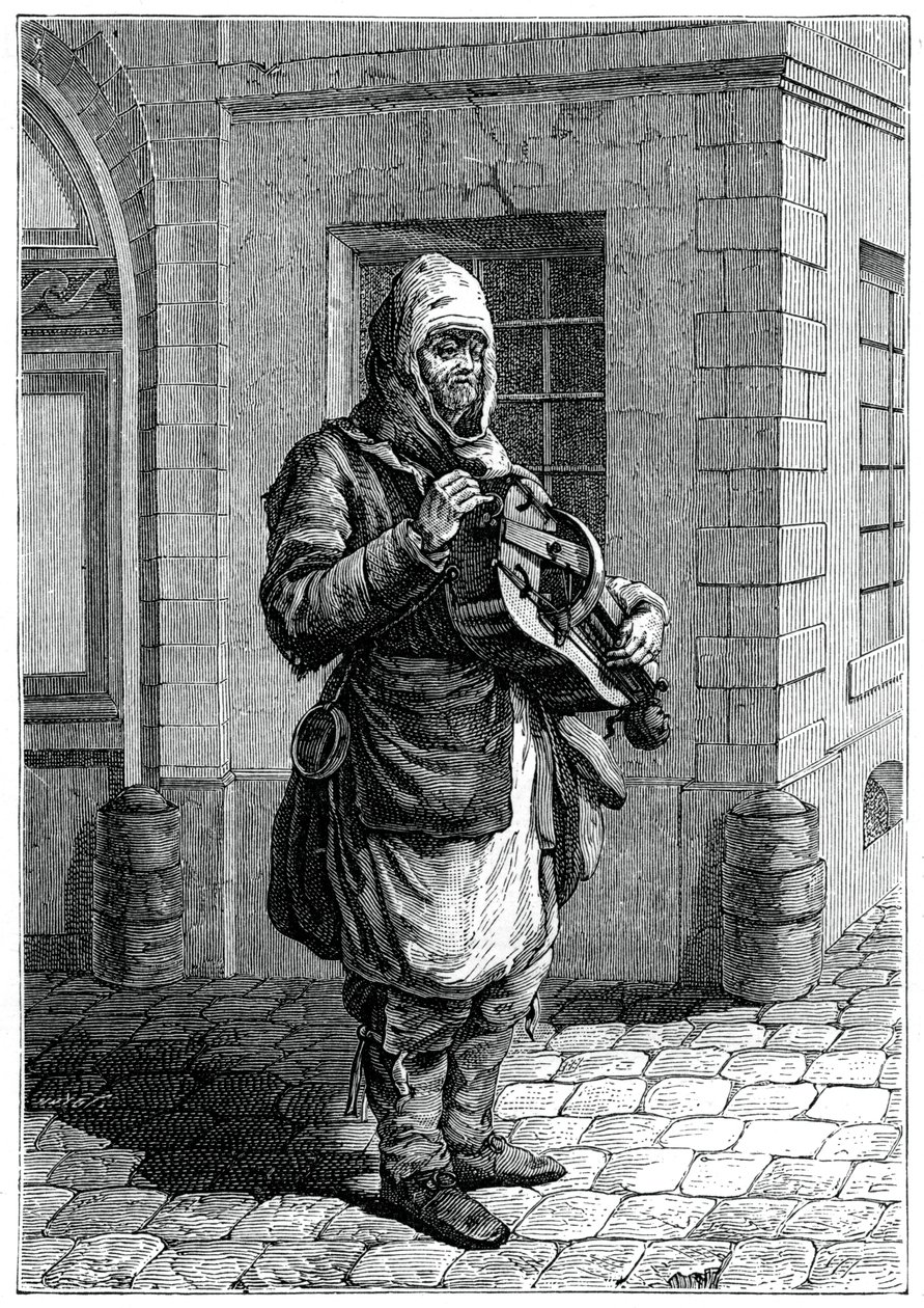 Travelling Musician, 1885 by Francois Robert Ingouf