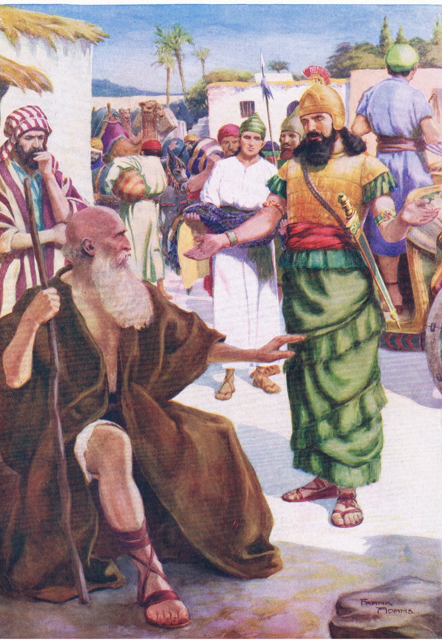 Naaman and Elisha by Frank Adams