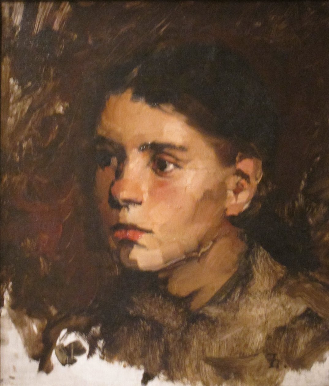 Head of a Young Girl by Frank Duveneck