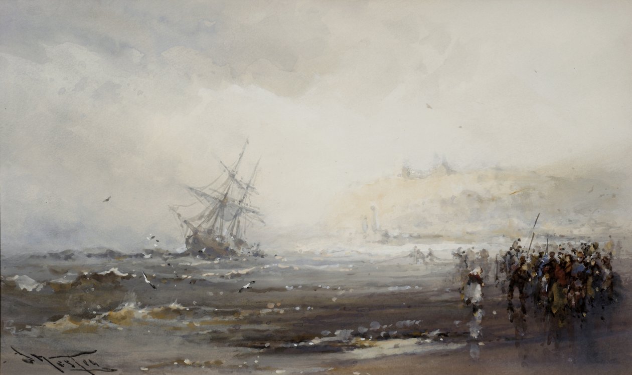 Wreck at Whitby, c.1870 by Frank Wesley