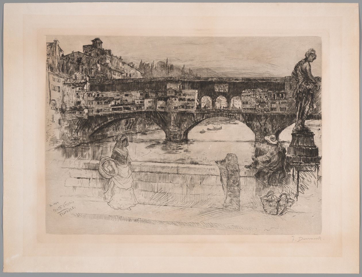Ponte Vecchio, Florence (First Plate) by Frank Duveneck