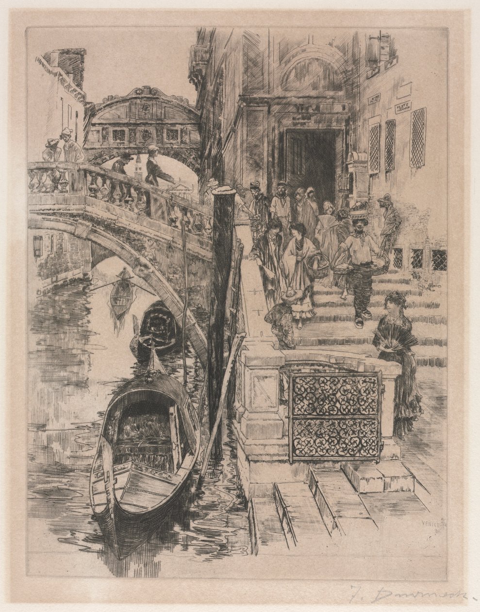 The Bridge of Sighs (second plate) by Frank Duveneck