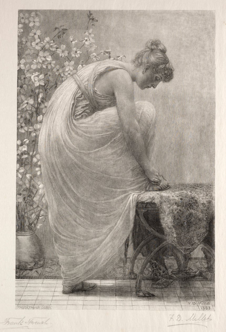 Lacing the Sandal by Frank French