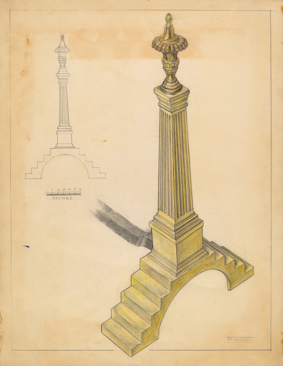Andiron by Frank Fumagalli