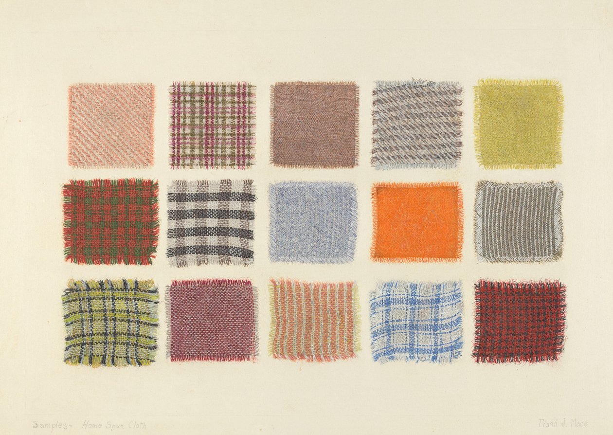 Factory Cloth Samples by Frank J. Mace