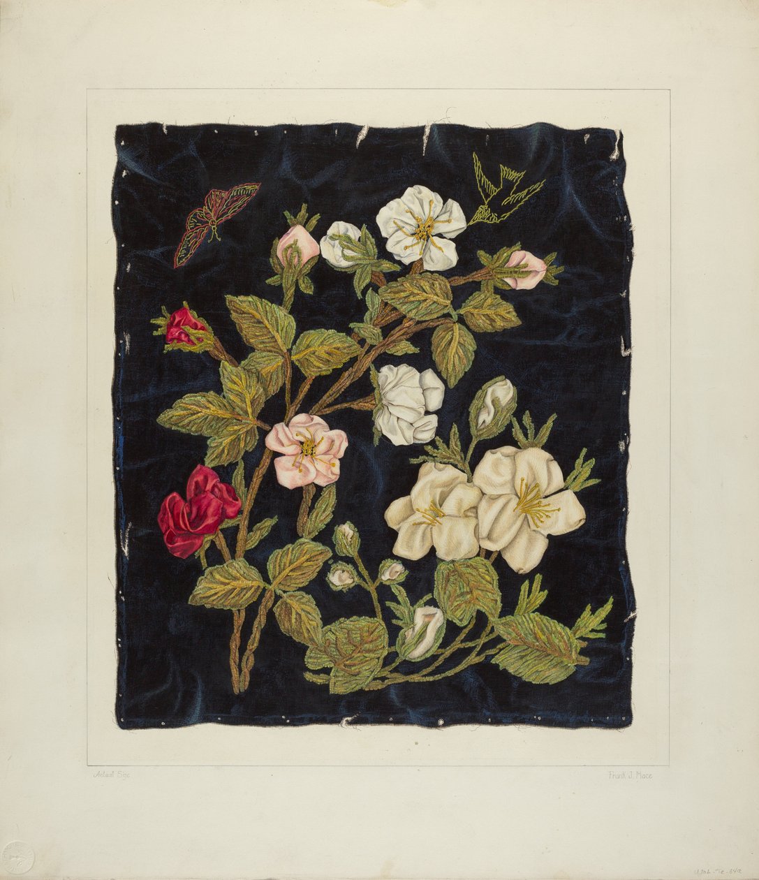 Handmade Flowers on Black by Frank J Mace