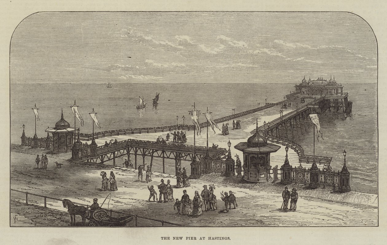 The New Pier at Hastings by Frank Watkins