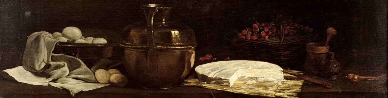 Still Life with Brie by François Bonvin