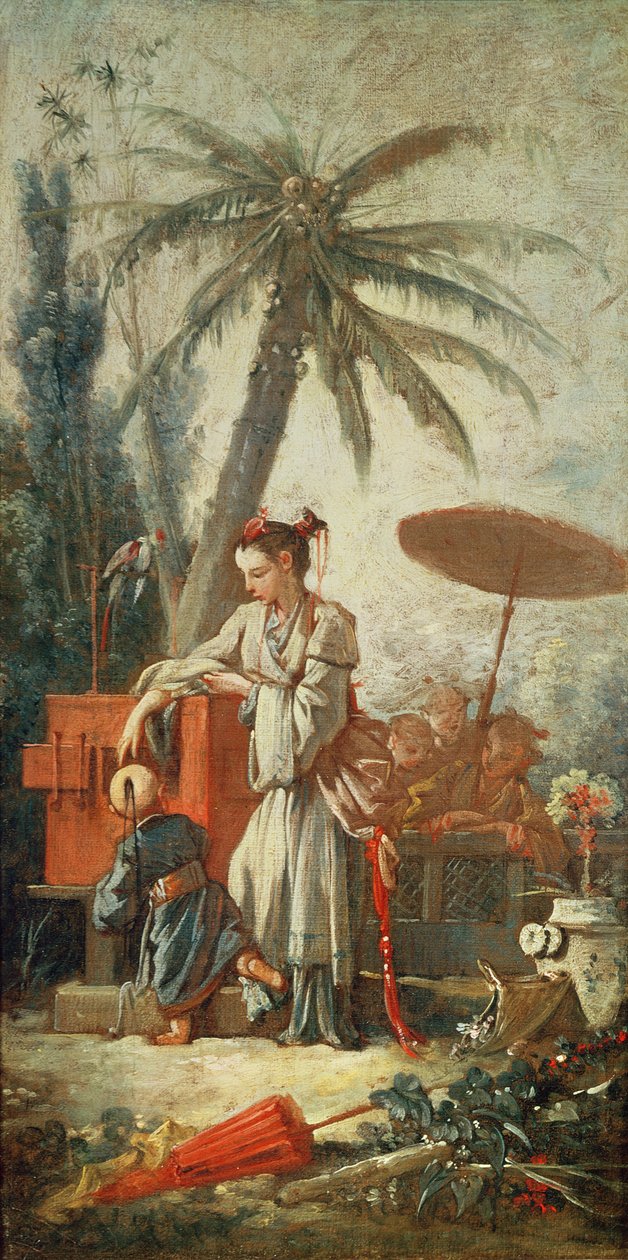 Chinese Curiosity, study for a tapestry cartoon by François Boucher
