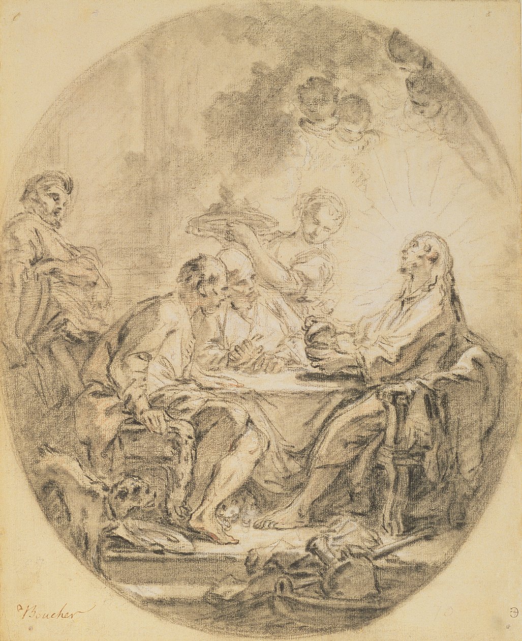 Pilgrims in Emmaus by François Boucher