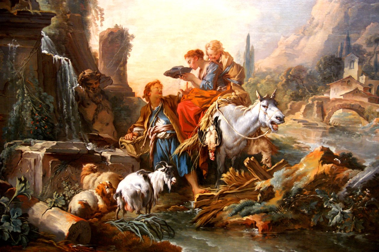 Rest at the Fountain in Alte Pinakothek by François Boucher