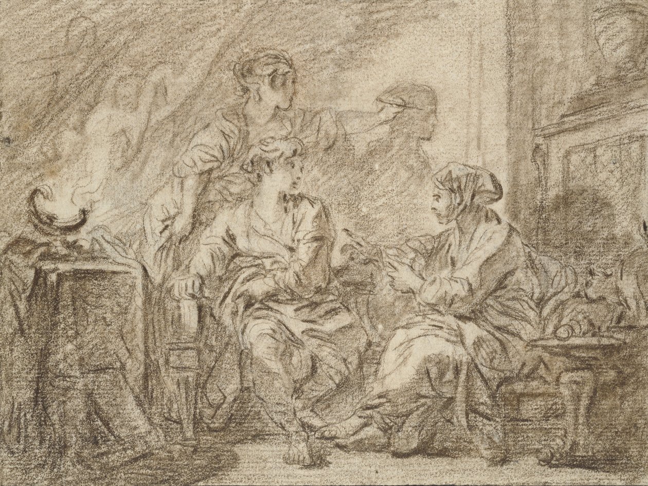 The Invention of Drawing by François Boucher