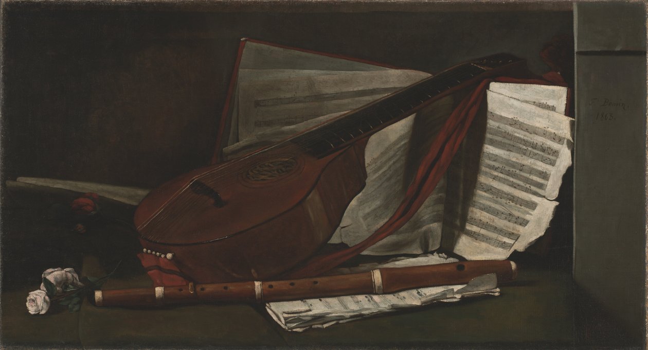 Attributes of Music, 1863 by François Bonvin