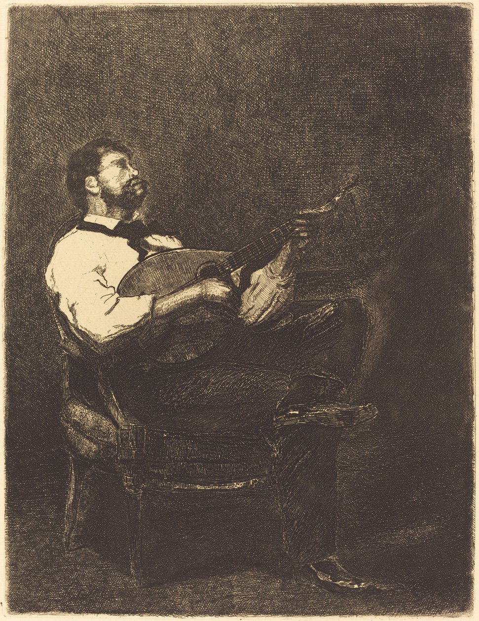 Guitar Player by François Bonvin