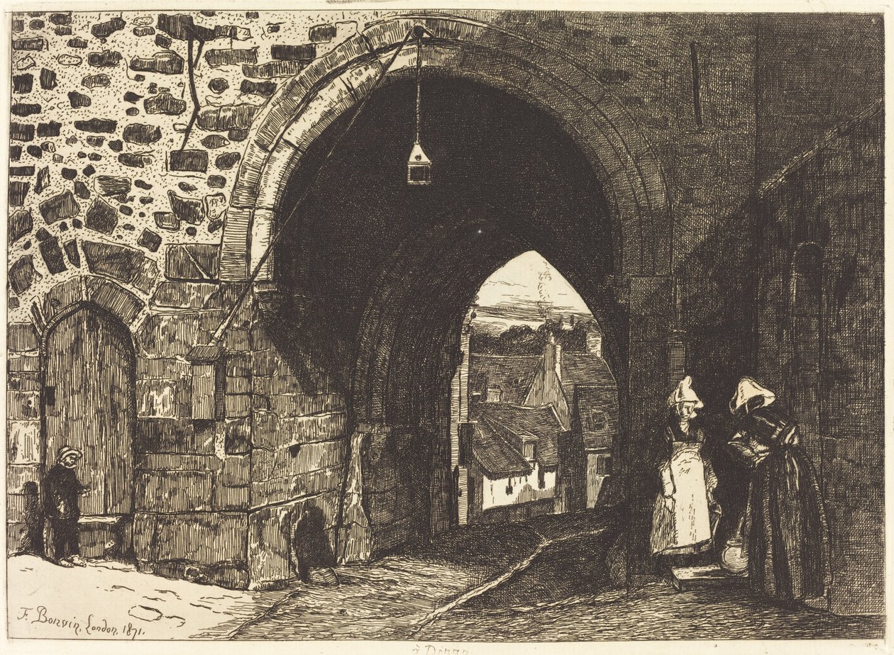 The Gate of St Malo at Dinan by François Bonvin