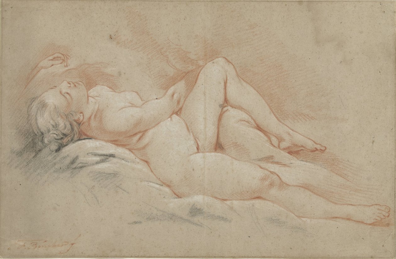 Reclining Female Nude by François Boucher