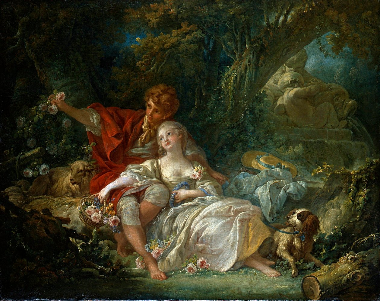 Shepherd and Shepherdess by François Boucher