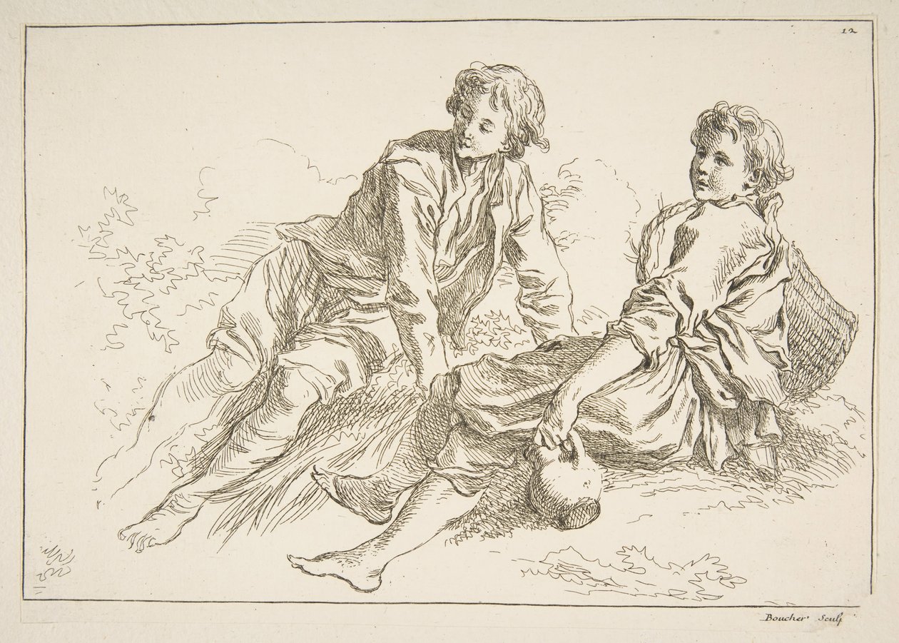Sheet of Sketches by François Boucher