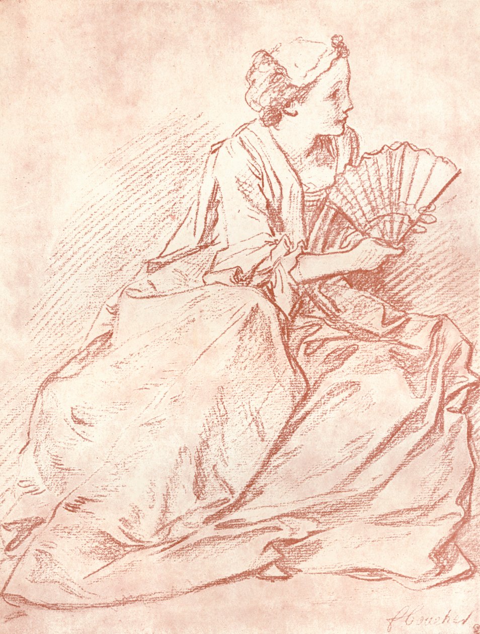 The Lady with the Fan by François Boucher