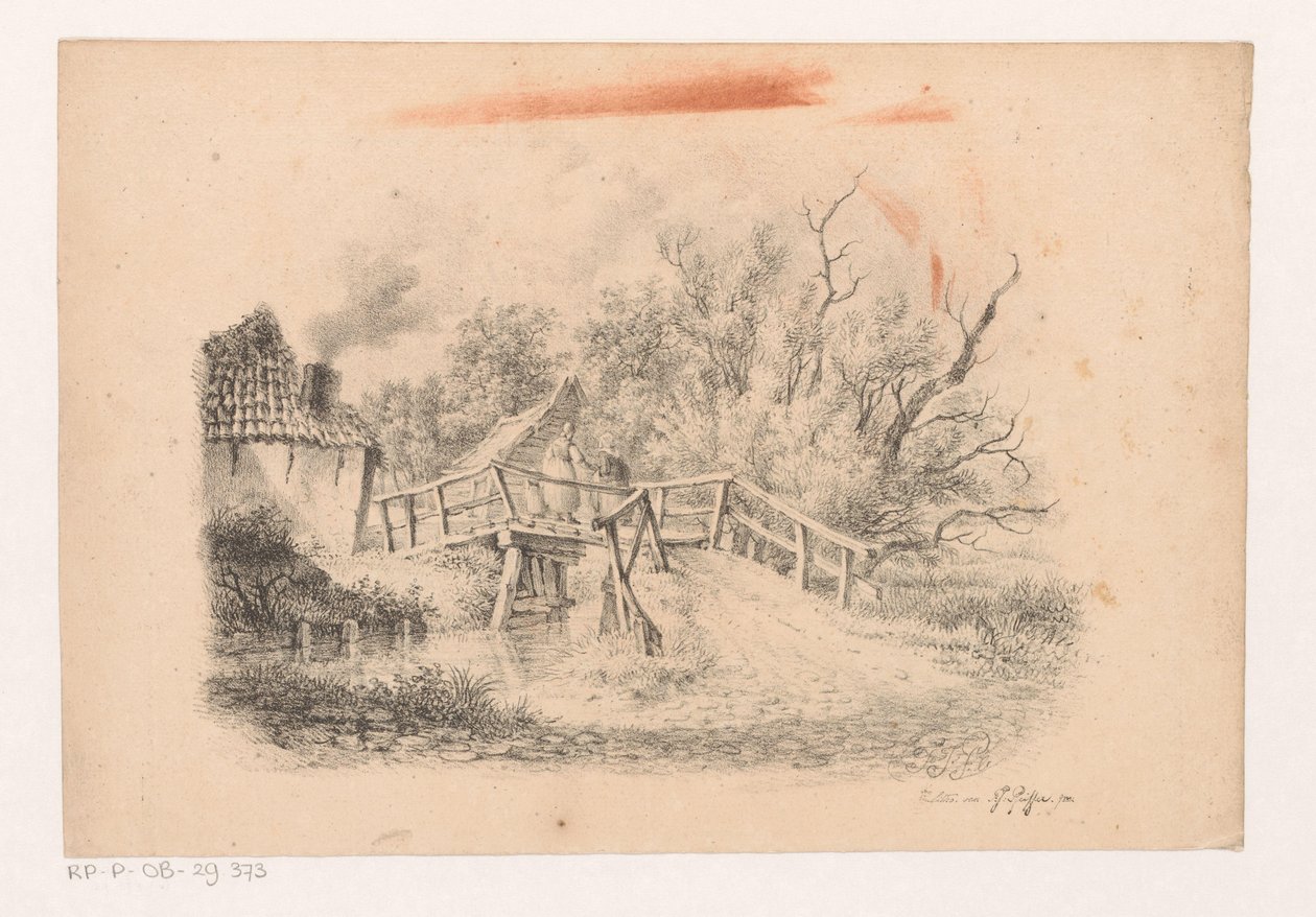 Landscape with Bridge by François Joseph Pfeiffer (II)