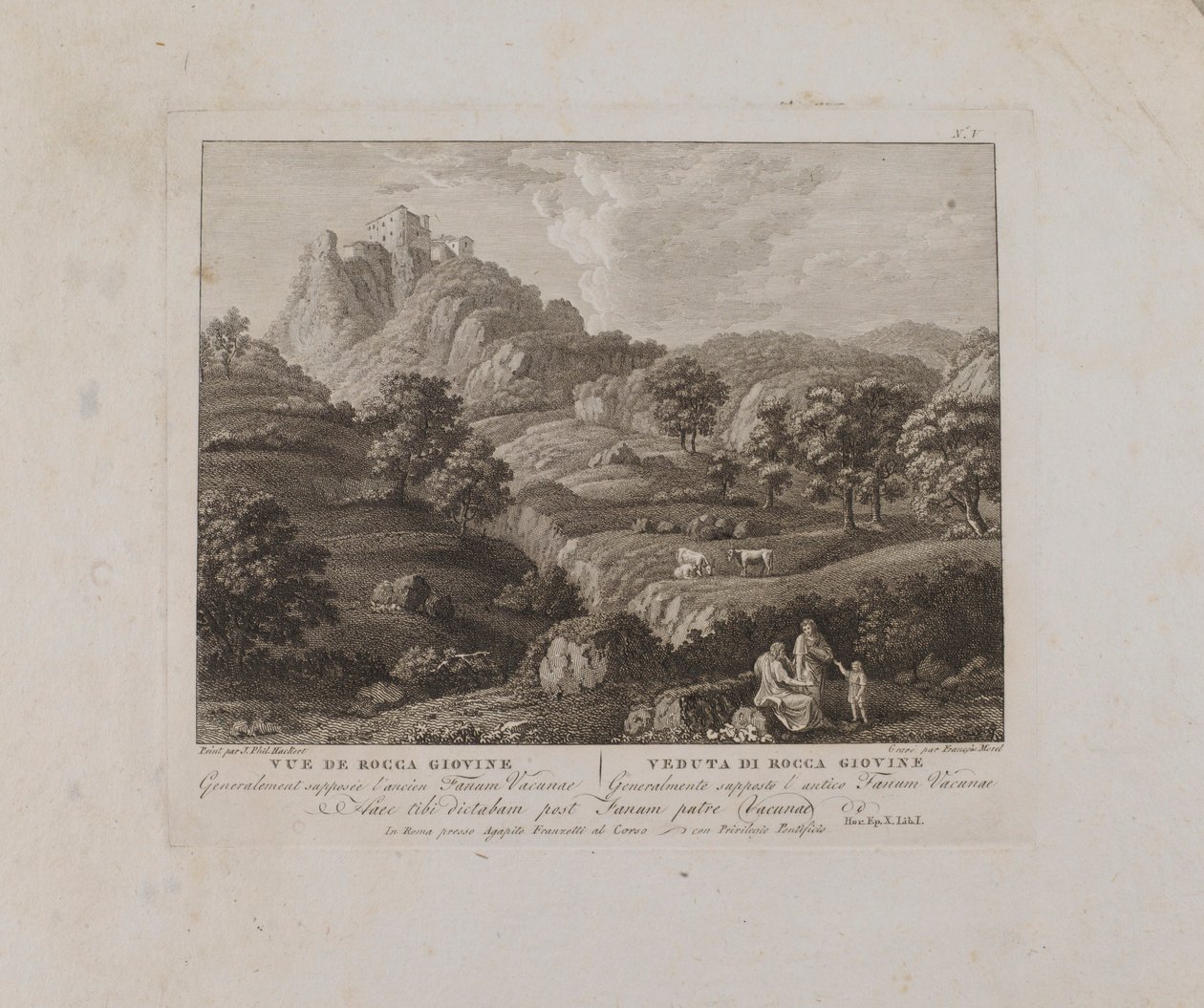 View of Rocca Giovine (No. V) by François Morel