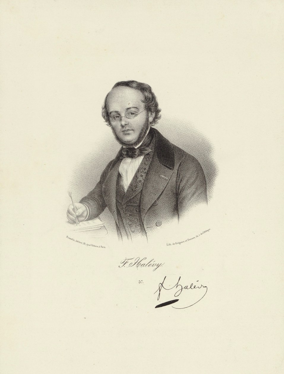 Jacques Fromental Halévy by Francois Seraphin Delpech