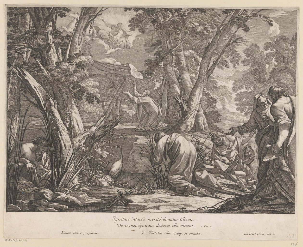 Elijah in the Fiery Chariot by François Tortebat