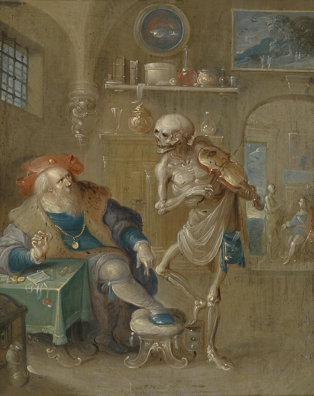 The Fiddling Death by Frans II Francken the Younger