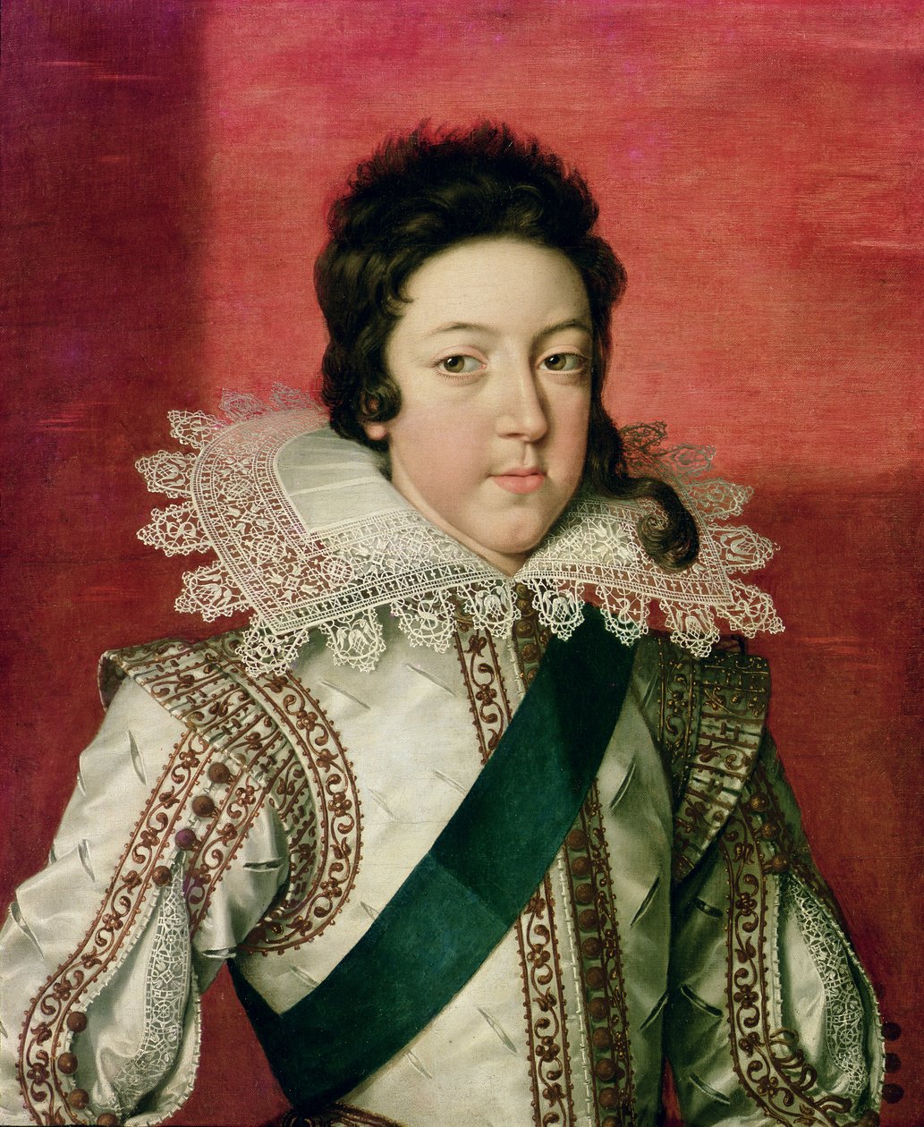 Portrait of Louis XIII as a Boy, wearing the Order of the Saint Espirit by Frans II Pourbus