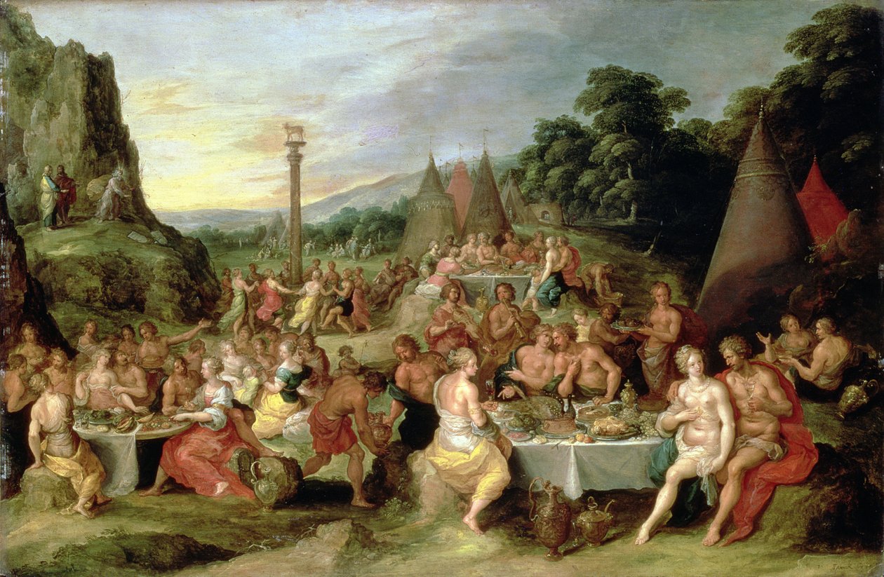 The Worship of the Golden Calf by Frans II Francken the Younger