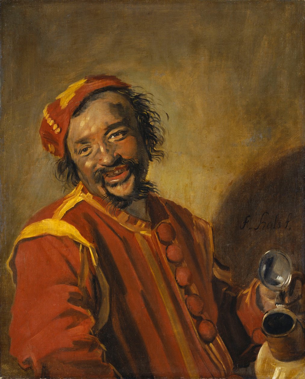 Laughing Man with Jug, known as Peeckelhaeringh by Frans Hals