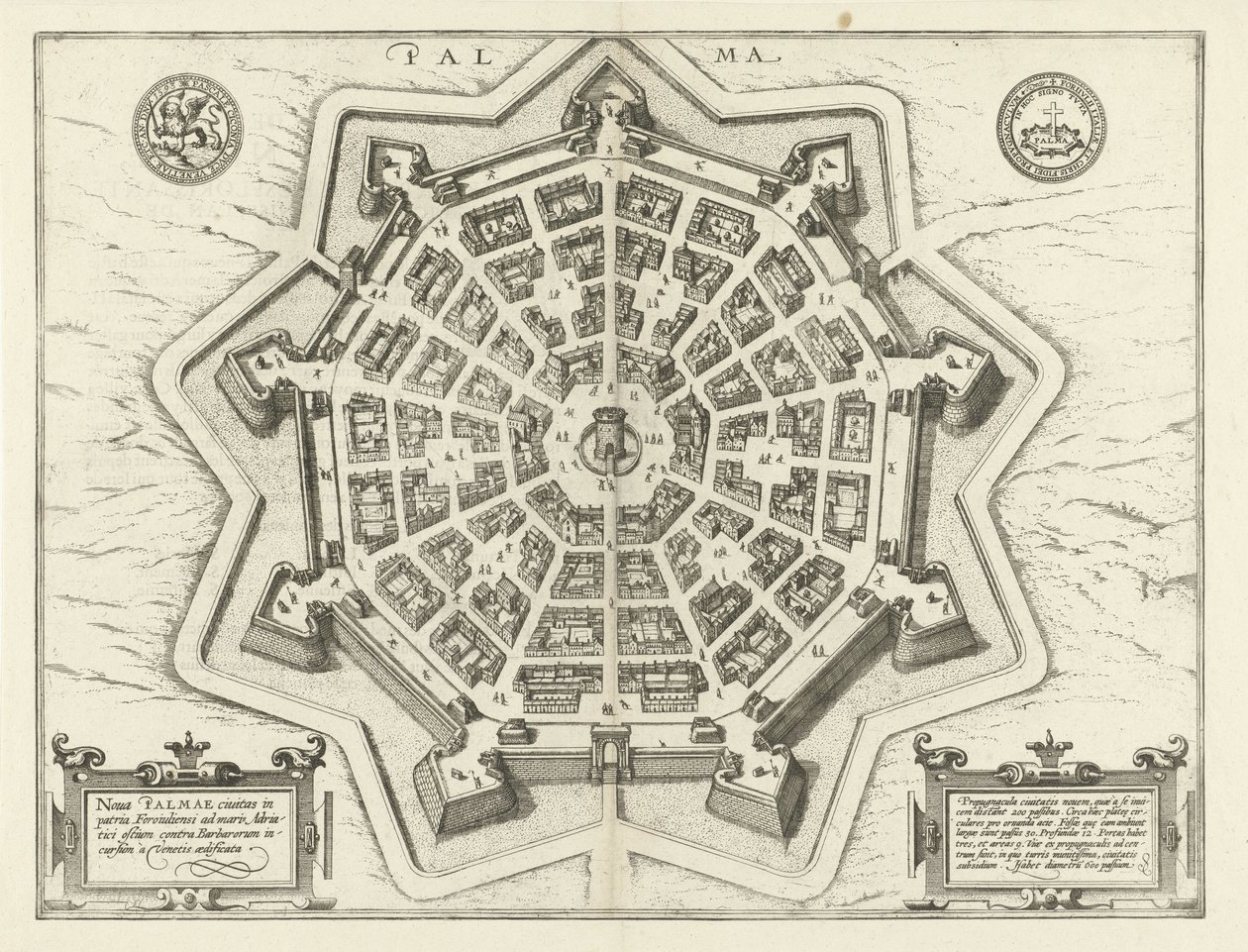 Map of Palmanova by Frans Hogenberg