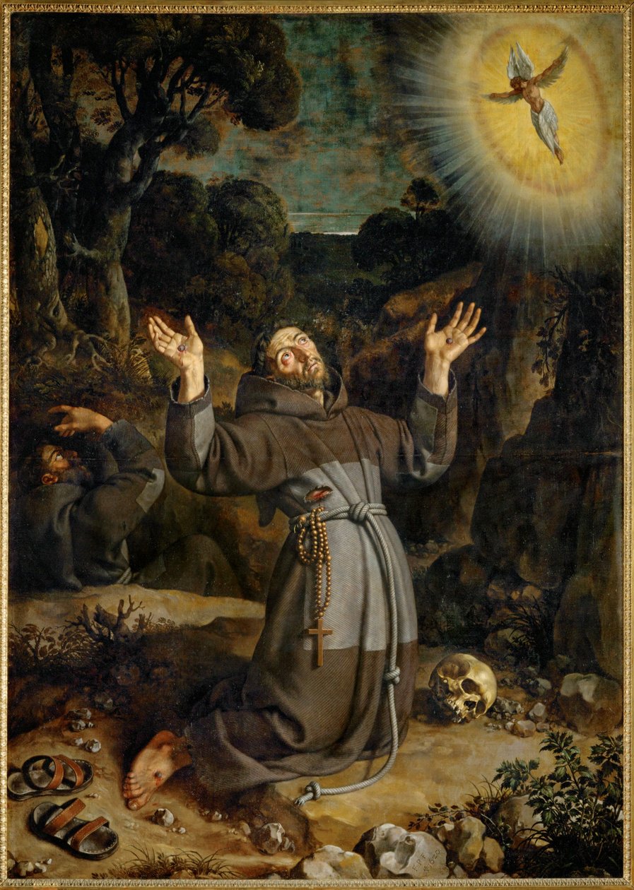 Saint Francis Assisi Receiving the Stigmata by Frans II Pourbus