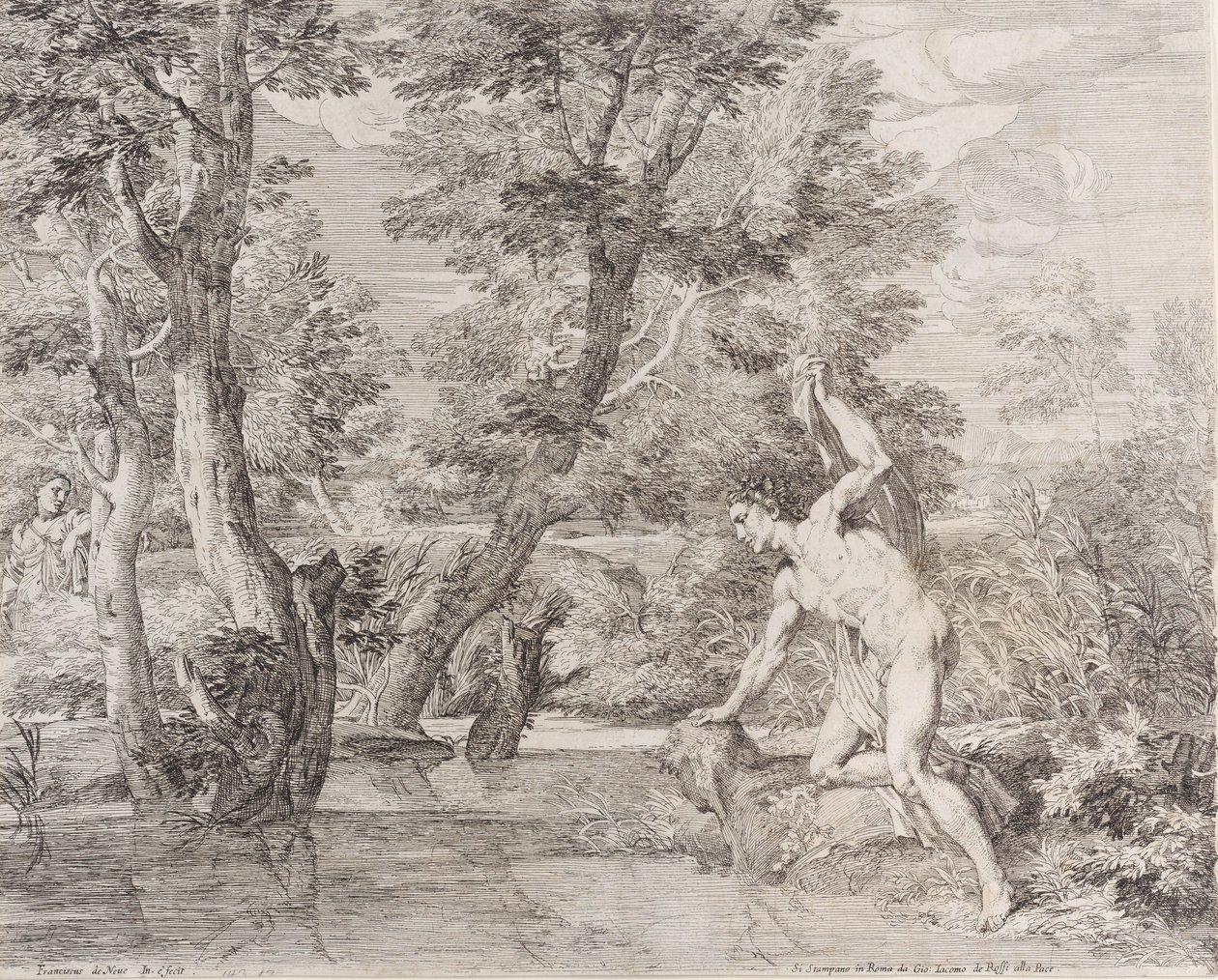 Narcissus and Echo by Frans van der Neve