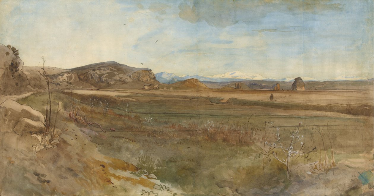 Campagna Landscape on the Via Flaminia by Franz Albert Venus