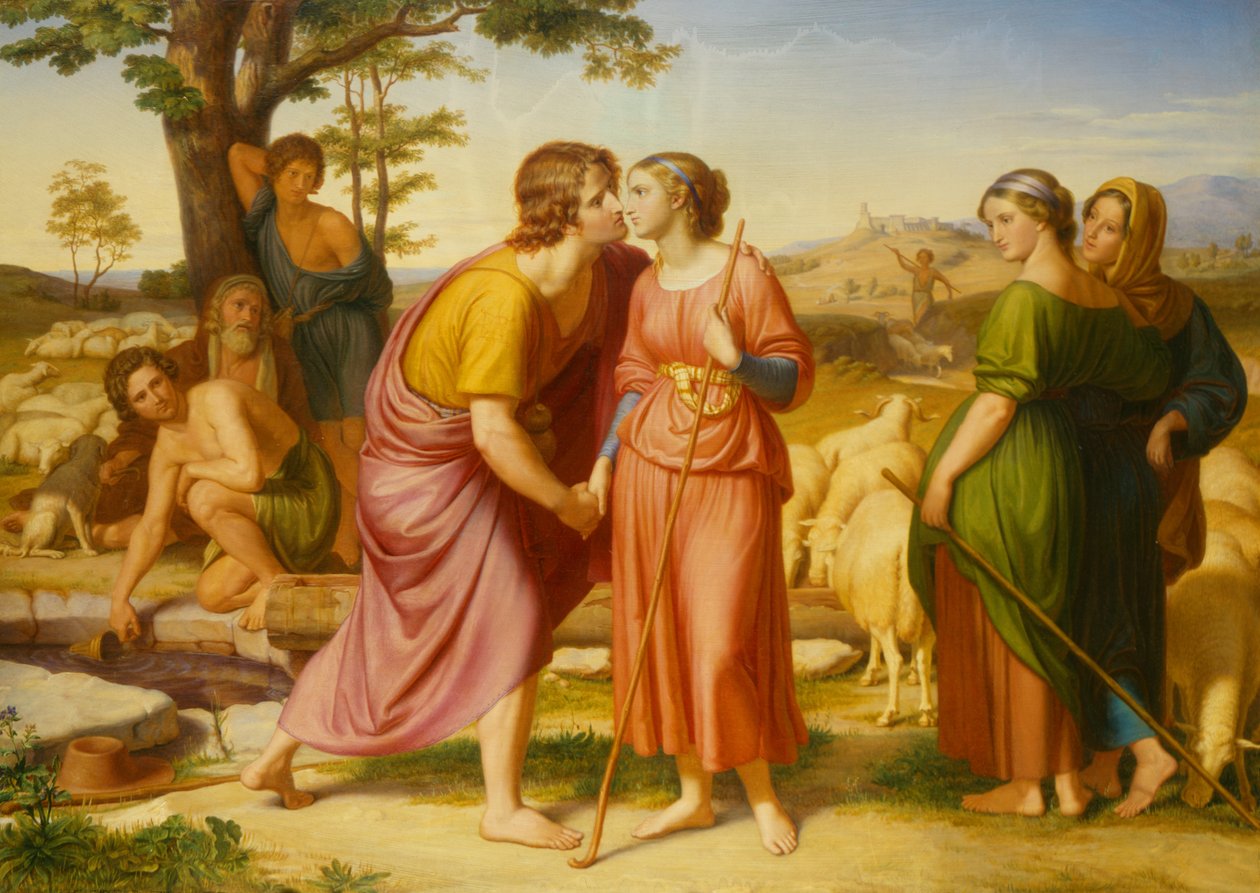 The Meeting of Jacob and Rachel by Franz August Schubert