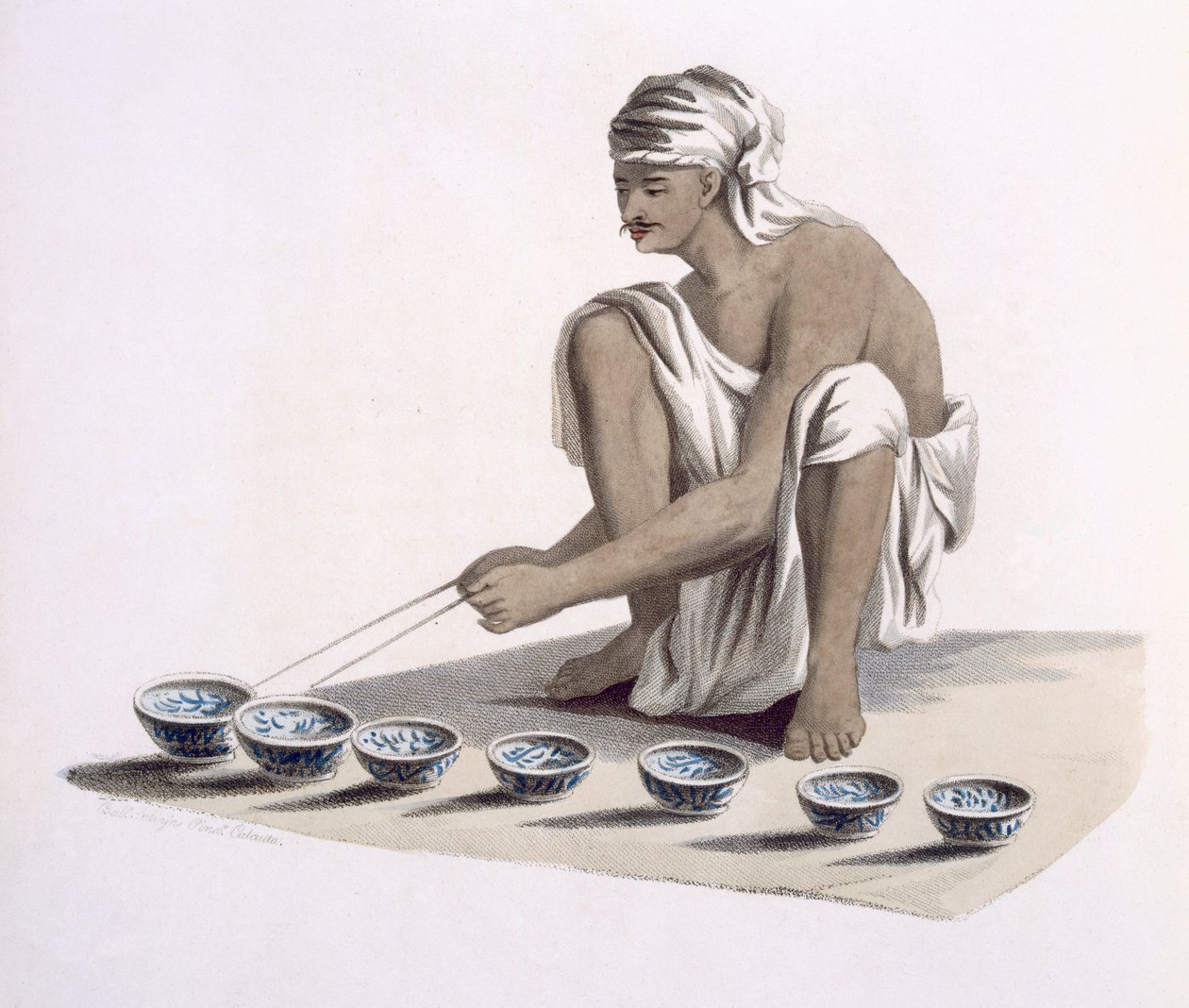 Jultrung: Playing on Different Sized China Cups to Produce a Harmonica-like Sound, from 